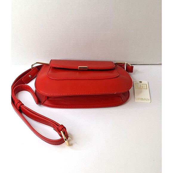 URBAN EXPRESSIONS Vegan Leather Crossbody Handbag Purse Red Adjustable Strap NWT - Picture 10 of 11